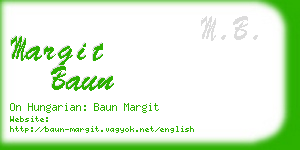 margit baun business card